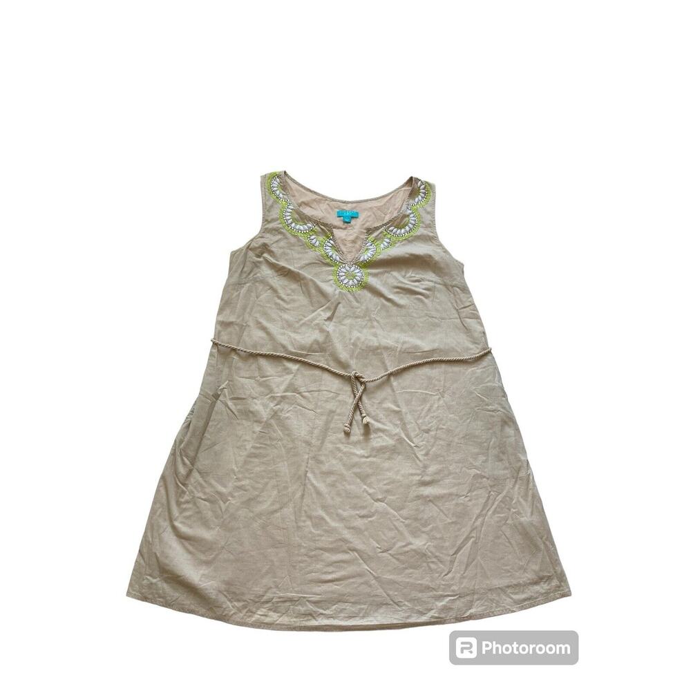 Calypso St. Barth for Target Khaki Beaded Dress Women’s Size Large
